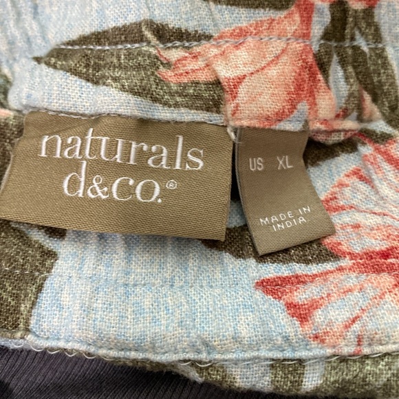 D & Co Tropical Print Shorts & A New Day Grey Sleeveless Tee both Sz XL top NWT - Picture 7 of 7
